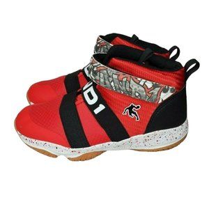 Boys AND1 Strapped Blindside Basketball Shoes Sneakers Size 5 Red